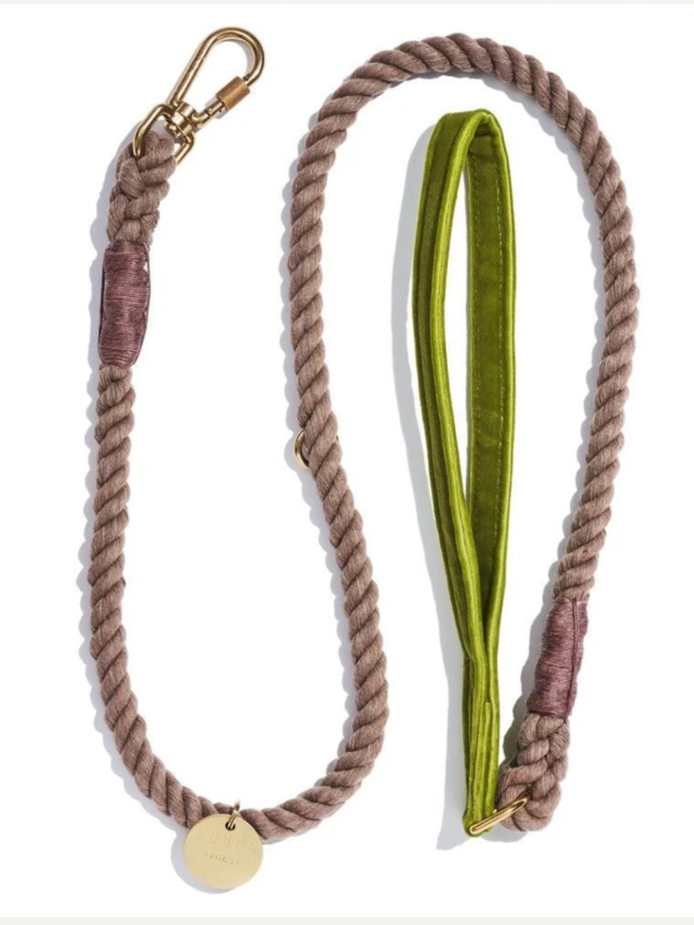 Found My Animal Moss Washable Velvet Leash size large
